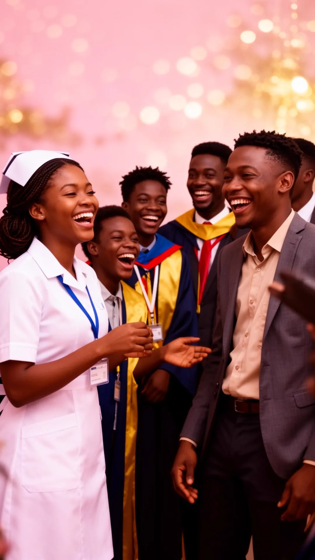 Young Ghanaian professionals together